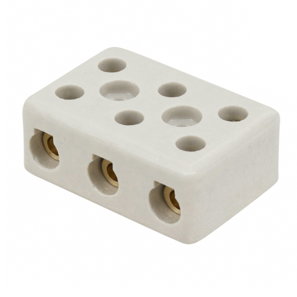 Conector Barra Porcelana 16mm 3 Polos